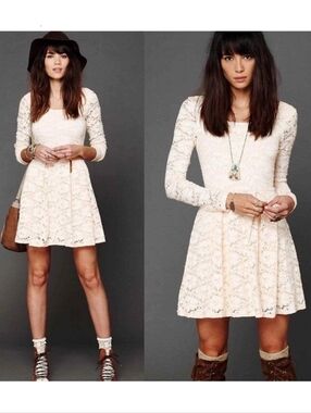 Free People Eyelet Pleated Dress